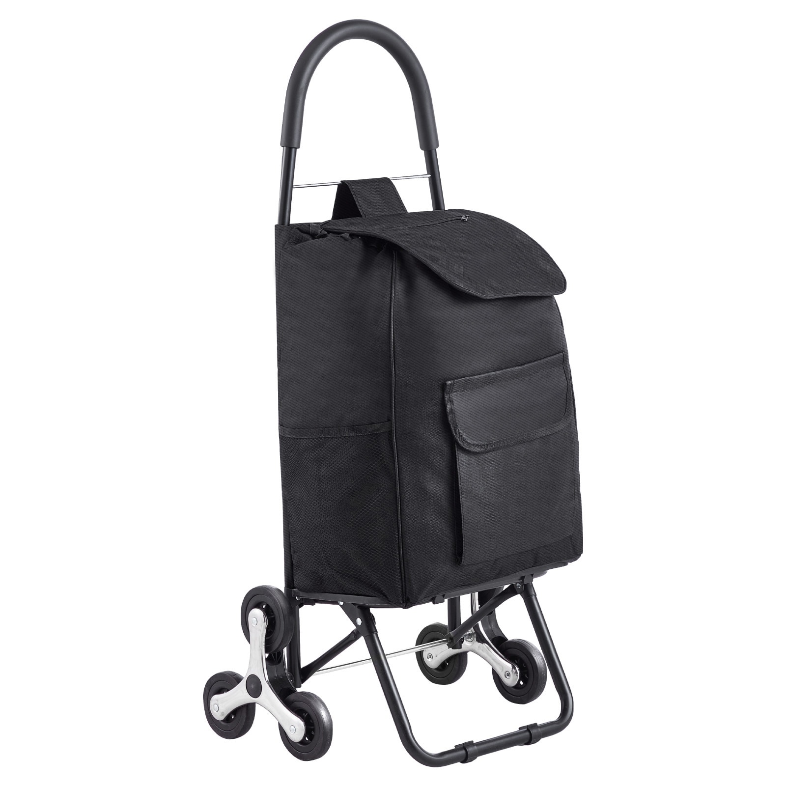 Foldable Stair Climbing Shopping Cart With Storage Bag 6 Wheels_voghion.com